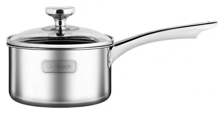 Quánh inox Elmich Trimax Baby EL-3848 size 14cm có vung kính